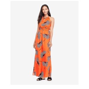 Ann Taylor Makena Flower Halter Maxi Dress